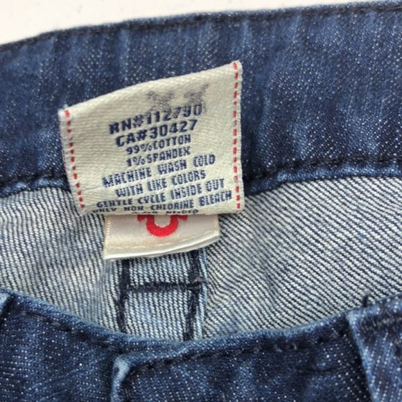 LIKE NEW TRUE RELIGION STELLA SKINNY JEANS 27x33 MADE IN USA 🇺🇸 - Picture 6 of 14